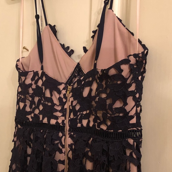 NWT Navy Lace Dress - Picture 6 of 7